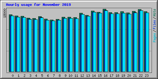 Hourly usage for November 2019